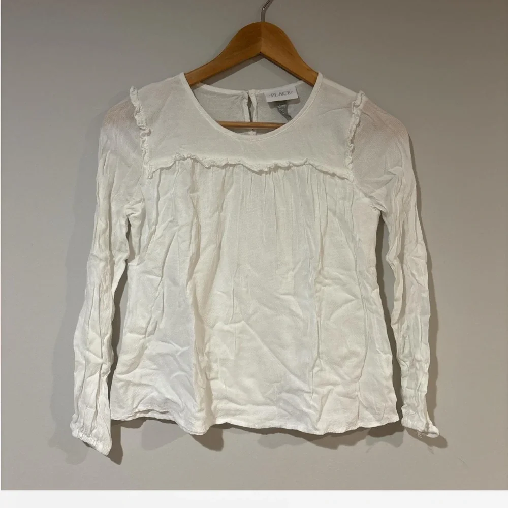 KIDS- The Children's Place White Ruffle Blouse